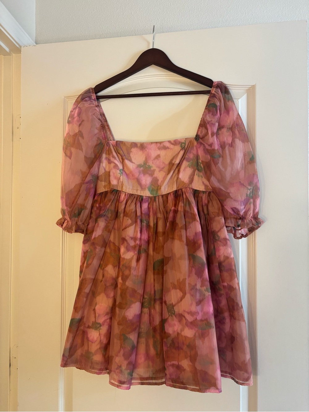 Forever 21 Pastel Floral Slip Dress in Pink and Peach
